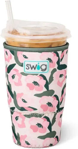 Vista 10 de Swig Life Funda Mediana para Taza de Café Helado Coolie, Funda Aislante de Café Helado Estándar de 22oz con Asa, Funda Aislante de Neopreno Coolie