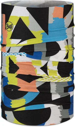 Vista 20 de BUFF CoolNet UV Polaina para el cuello, Protección solar UPF 50, Transpirable, Versátil, Mascarilla de secado rápido, Negro y Azul, Talla para Lazs