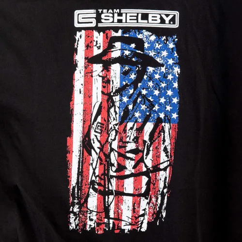 Vista 2 de Carroll Shelby Camiseta Team Tee Negro Producto oficial Shelby 100% algodón