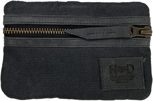 Vista 2 de Hide & Drink, Estuche de bolsillo multiherramientas, Bolsa compacta multiusos con cremallera para artículos de diario (EDC), Mini estuche de Negro