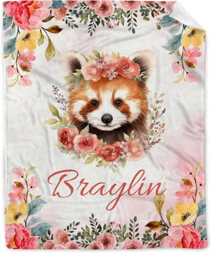 Vista 32 de Manta de bebé personalizada con ciervos florales, manta personalizada de ciervos con nombre para bebé, manta de recepción personalizada de ciervos