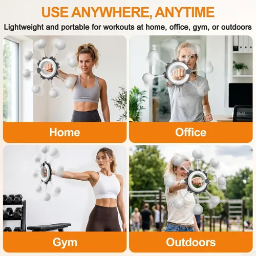 Vista 14 de Infinity Hoop for Arms 360° Hand-Crank Arm Trainer for Home Workouts White