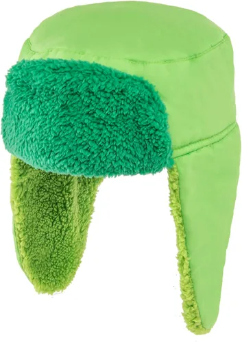 Vista 6 de Christmas Trapper Hat Winter Trooper Hat with Green Faux Fur for Halloween Christmas Costume