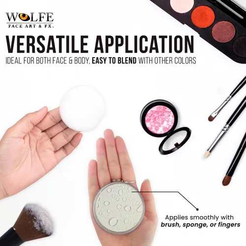 Vista 6 de Wolfe F/X Essential Colors - Pintura facial, color blanco (1.06 oz)