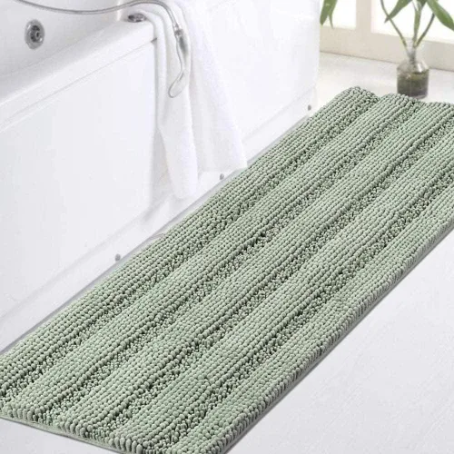Vista 74 de Turquoize Alfombra de baño de chenilla de lujo para baño, extra absorbente, alfombra de ducha de microfibra antideslizante para baño, alfombra Aqua
