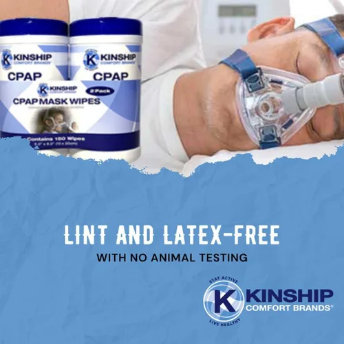 Vista 3 de Toallitas de limpieza de máscara CPAP, limpiador sin perfume y sin pelusa para limpiar filtros, tubos y máquinas BIPAP, 150 unidades en total, 2