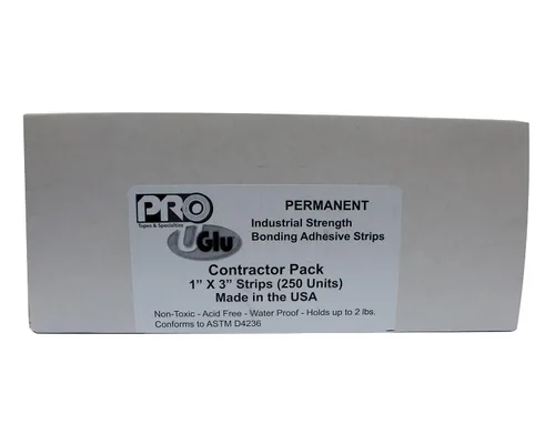 Vista 6 de Pro Tapes U-Gl Uglu U - Tira adhesiva adhesiva adhesiva de 1" x 3", transparente, UGLU900