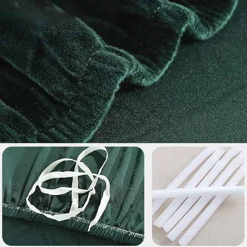 Vista 7 de Konsilsa Funda de sofá de terciopelo elástico para forma de L, funda de sofá suave y gruesa antideslizante, cubierta completa, protector de muebles