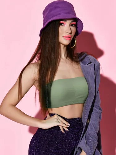 Vista 6 de Bencailor Paquete de 6 brasieres sin tirantes para mujer, brasier bandeau acolchado sin costuras con soporte sin alambre, bralette antideslizante