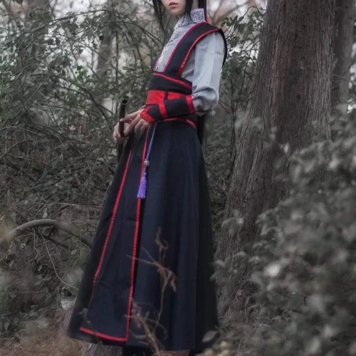 Vista 6 de Disfraz chino de Hanfu, espadachín de la dinastía Han, disfraz de cosplay para adultos