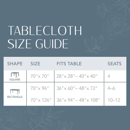 Vista 6 de Elrene Home Fashions Villeroy & Boch La Classica - Mantel de lino, ideal para comidas formales o uso diario, 70 x 96 pulgadas, color marfil