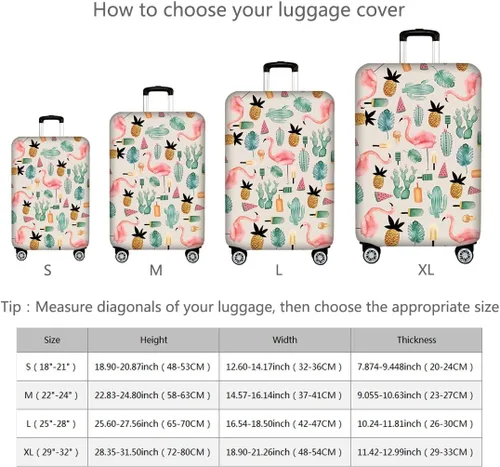 Vista 2 de TRAVELKIN Funda protectora de maleta de elastano elástica para viaje, funda protectora de maleta de 18242832 pulgadas, funda protectora de equipaje