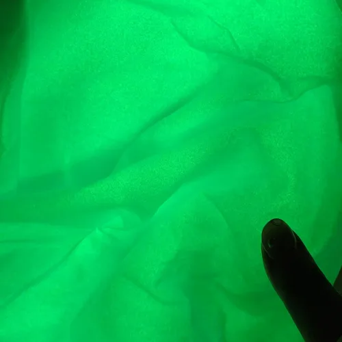 Vista 2 de Tela que brilla en la oscuridad, tela brillante para coser ropa, tela de poliéster luminosa para tela iluminada para ropa, decoraciones, suministros