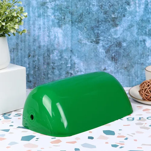 Vista 5 de Pantalla clásica de banquero para lámparas de mesa, reemplazo de pantalla de herradura de plástico verde, decoración de arte, decoración