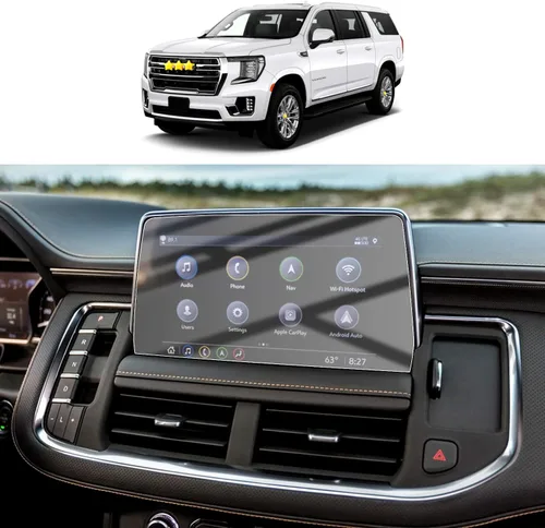 Vista 9 de SKTU Lámina protectora de pantalla para GMC Sierra 2014-2021, pantalla de navegación, vidrio templado antiexplosión, dureza 9H, antirreflejos