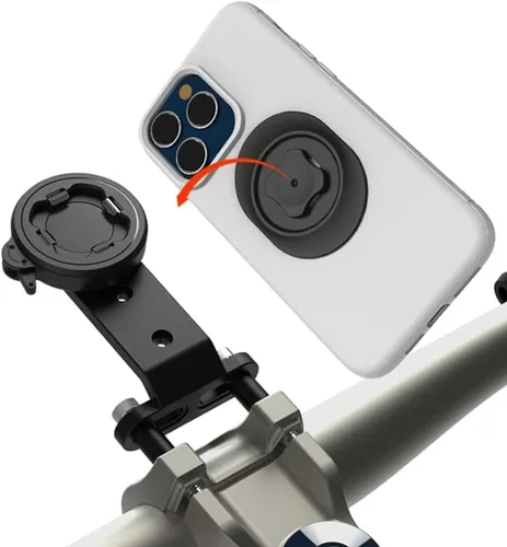 Vista 9 de Soporte de teléfono para manillar de bicicleta con hebilla de 4 puntos, abrazadera universal para scooter, bicicleta eléctrica, MTB Adaptador