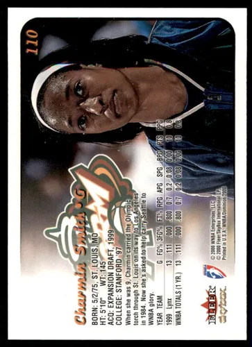 Vista 2 de 2000 SkyBox Dominion WNBA #110 Charmin Smith ED RC