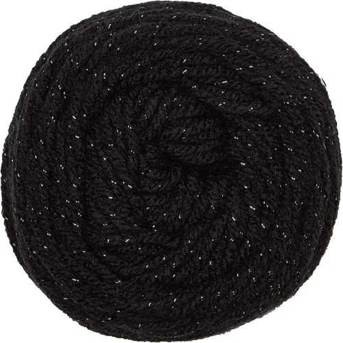 Vista 2 de Red Heart Super Saver - Hilo metálico negro – Paquete de 3 unidades de 5 onzas/142 gramos – Acrílico – 4 medianos (peinado) – 255 yardas