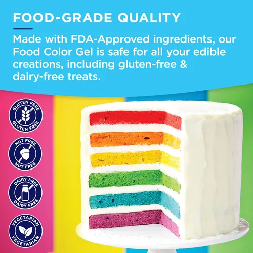 Vista 5 de Gel de colorante alimentario líquido Satin Ice, botella de 0.61 onzas líquidas, negro