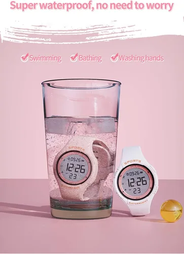 Vista 5 de Nuevo reloj digital impermeable multifunción mens relojes inteligentes alarma podómetro cronómetro cuenta regresiva estudiante deporte reloj LED