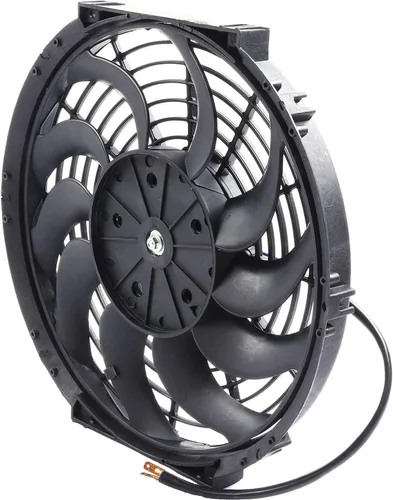 Vista 5 de OCPTY Reemplazo de 12 pulgadas universal delgado ventilador Push Pull Radiador eléctrico Enfriamiento 12V Kit de montaje plástico negro Radiator