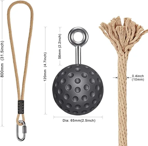 Vista 7 de SELEWARE Non-Slip Pull Up Power Balls, Rock Climbing Grips for Strength Training, Forearm and Hand Exerciser for Chin Up Bar, Kettlebell, Barbell