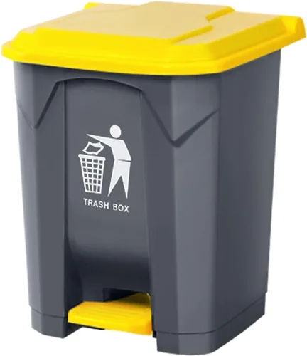 Vista 7 de Garbage bin Kitchen Trash Can Trash Bin,Garbage Container ?with Lid,for Indoor, Outdoor or Commercial Use, 6.6 Gallon Trash Can,Gris