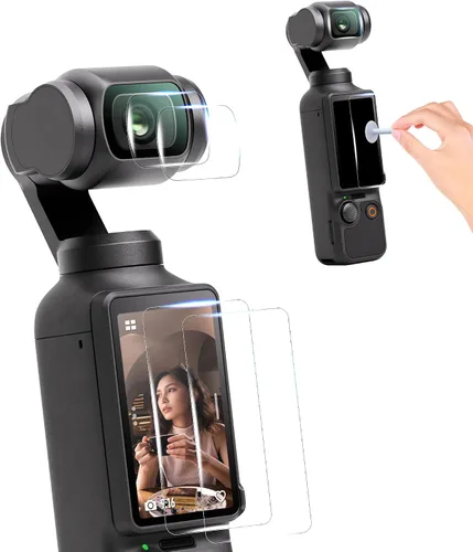 Vista 8 de Paquete de 4 protectores de pantalla para DJI Osmo Pocket 4/3/Xtra Muse+protector de lente para accesorios Osmo Pocket 4/3/Xtra Muse