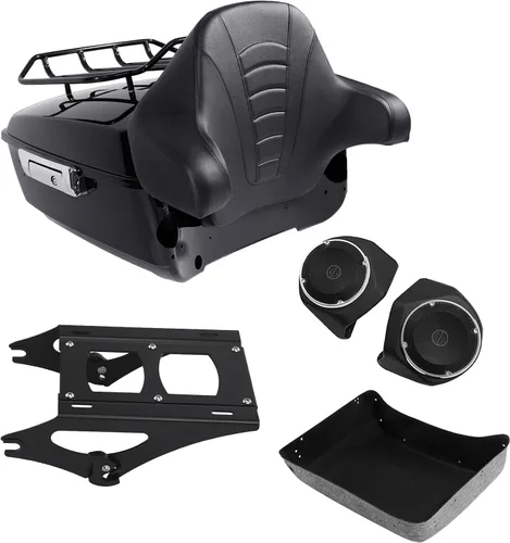 Vista 21 de TCMT King Tour Pack Portaequipajes de moto, diseñado para modelos Harley Davidson Touring 2014-2020