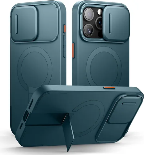 Vista 39 de SURITCH Funda para iPhone Air con cubierta de control de cámara, funda deslizante para cámara y soporte ajustable, compatible con MagSafe, a prueba