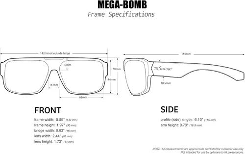 Vista 5 de Mega Bomb ANSI Z87 Lente de seguridad
