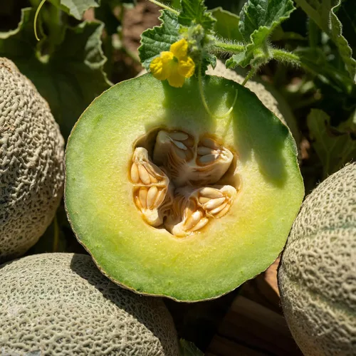 Vista 2 de Plant Good Seed Semillas orgánicas de melón helado – Paquete de 35, semillas de reliquia para plantar frutas, verduras, suministros de jardinería