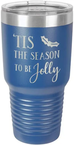 Vista 10 de TIS THE SEASON TO BE JOLLY Engraved - Vaso de acero con revestimiento de polvo grabado con láser, taza de viaje, libre de BPA, con camello polar
