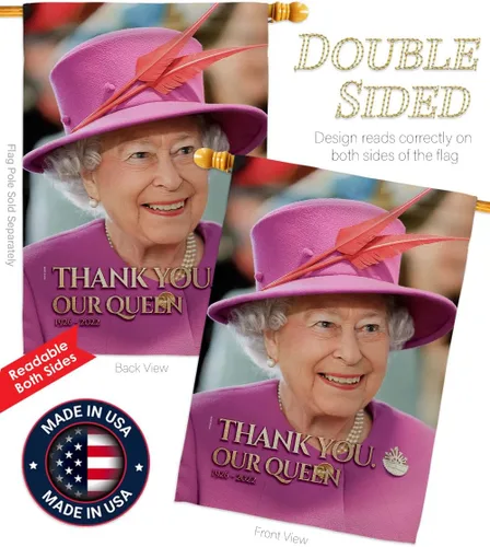 Vista 3 de Bandera de "Thank You Our Queen House" - Paquete de dulces recuerdos conmemorativos de condolencias, duelo y apoyo de emoción positiva de Estados