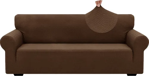 Vista 70 de ZNSAYOTX 1 Funda de silla Jacquard para sala de estar, funda de silla de alta elasticidad con brazos, antideslizante, apta para mascotas, funda