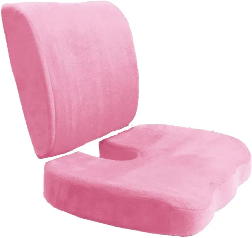 Vista 7 de Bookishbunny Juego de 2: Cojín de asiento ortopédico de espuma viscoelástica para alivio del dolor de ciática y alivio del dolor de espalda baja
