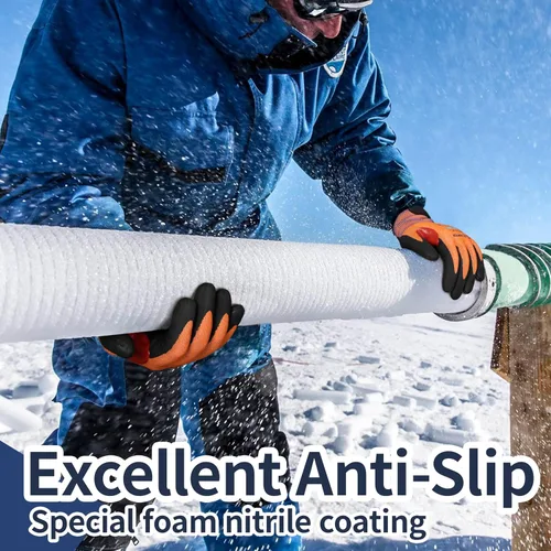 Vista 5 de Guantes de trabajo de invierno Schwer FreezeGuard-X para hombres y mujeres, guantes resistentes a cortes ANSI A9 para protección extrema, guante
