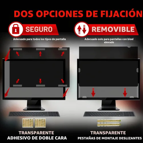 Vista 7 de Filtro de Privacidad para Pantalla de Computadora de 21.5 Pulgadas 16:9 de Pantalla Ancha, Protector Anti-Espía/Antirreflejo Accesorios de Oficina