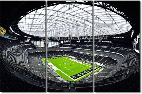 Vista 89 de TUMOVO MetLife Stadium - Decoración de pared de Nueva York, 3 piezas, lienzo, arte de pared para decoración del hogar, juegos de fútbol americano