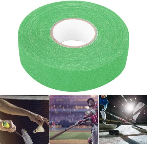 Vista 3 de Cyrank Hockey Protective Tape, Waterproof Hockey Grip Tape Tennis Badminton Racket Overgrip Hockey Stick Tape for Badminton Grip(Green)