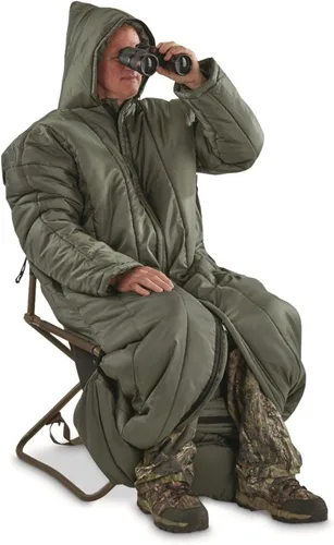 Vista 3 de Guide Gear Sportsman’s Sleeping Bag with Arms for Adults Cold Weather, Hunting, Camping, Hiking Accessories