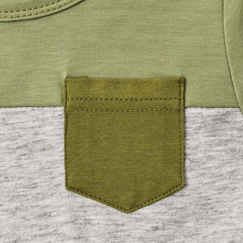 Vista 13 de Ropa para bebé niño pequeño, trajes de verano de manga corta, camiseta de retazos y pantalón con bolsillo, conjunto de 2 piezas, 12 meses a 4 años