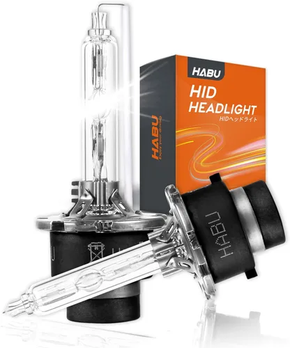 Vista 6 de HABU Bombillas HID para faros delanteros D1S/D1R/D1C, haz alto y bajo, 35W 6000K blanco con base de metal, 66144 66140 85410 85415 repuesto de xenón