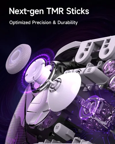 Vista 5 de EasySMX D10 PC Controller - Elite Wireless Bluetooth Pro Controller with TMR Joystick, Dual-Mode Triggers & Full Mechanical Buttons, 1000Hz Polling