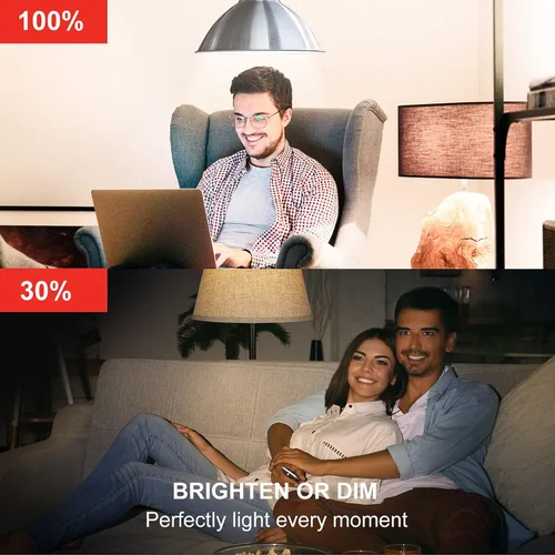 Vista 6 de Sengled Bombilla inteligente, bombilla WiFi equivalente a 100 W, bombillas inteligentes de alto brillo de 1500 lm que funcionan con Alexa Google