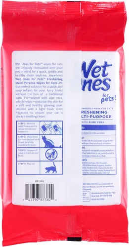 Vista 10 de Wet Ones Toallitas multiusos para refrescar mascotas para gatos, 100