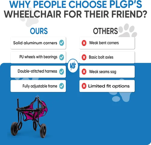 Vista 4 de Silla de ruedas para perros para patas traseras, carrito para silla de ruedas para perros, sillas de ruedas para perros y gatos con patas traseras