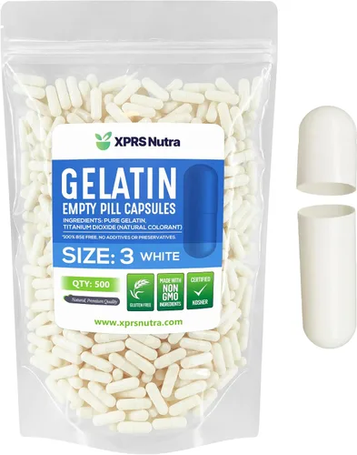 Vista 37 de XPRS Nutra Cápsulas vacías tamaño 3 – 1000 cápsulas vacías de gelatina – Pastillas de relleno de cápsulas de bricolaje – Tapa de gel de píldora