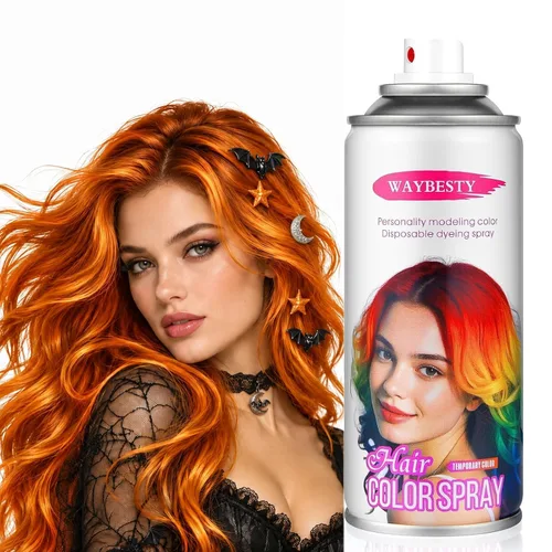 Vista 14 de Spray temporal de color rojo para el cabello para niños, mujeres