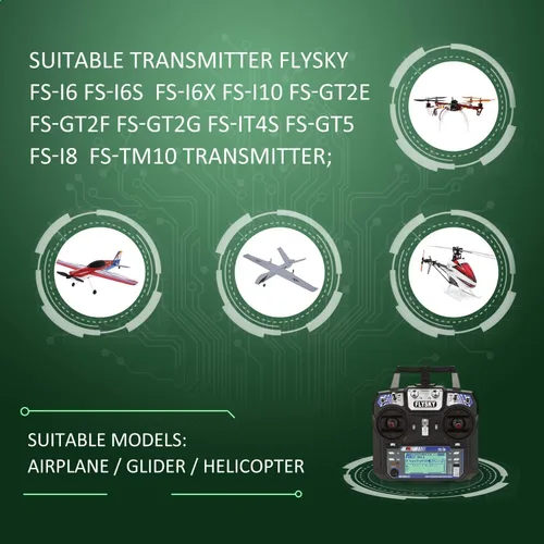 Vista 5 de GoolRC Flysky FS-iA10B Receptor 2.4G 10CH para Flysky FS-i6 FS-i6S FS-i10 Transmisor